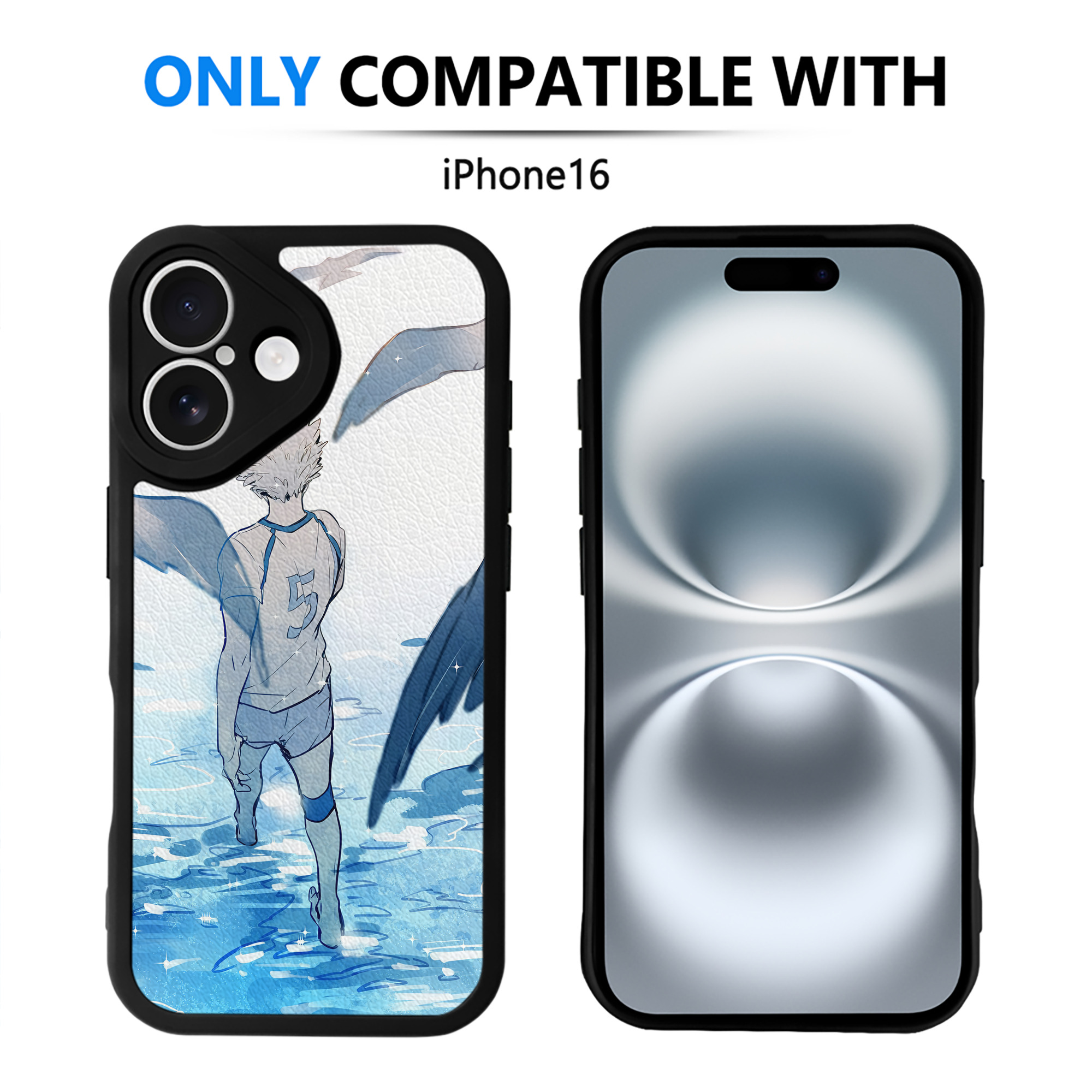 （画像用） ハイキュー!! Haikyu!! 【iPhone 16シリーズ対応】シリコンスマホケース（レザー調） 材質：シリコン